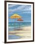 Umbrella Beachscape II-Paul Brent-Framed Art Print