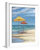 Umbrella Beachscape II-Paul Brent-Framed Art Print