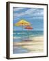 Umbrella Beachscape II-Paul Brent-Framed Art Print