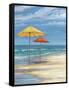 Umbrella Beachscape II-Paul Brent-Framed Stretched Canvas