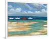 Umbrella Beachscape III-Paul Brent-Framed Art Print