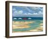 Umbrella Beachscape III-Paul Brent-Framed Art Print