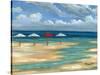 Umbrella Beachscape III-Paul Brent-Stretched Canvas