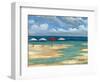 Umbrella Beachscape III-Paul Brent-Framed Art Print