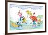 Umbrella Dance - Turtle-Marsha Winborn-Framed Giclee Print