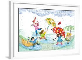 Umbrella Dance - Turtle-Marsha Winborn-Framed Giclee Print