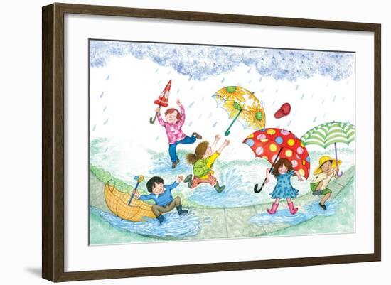 Umbrella Dance - Turtle-Marsha Winborn-Framed Giclee Print