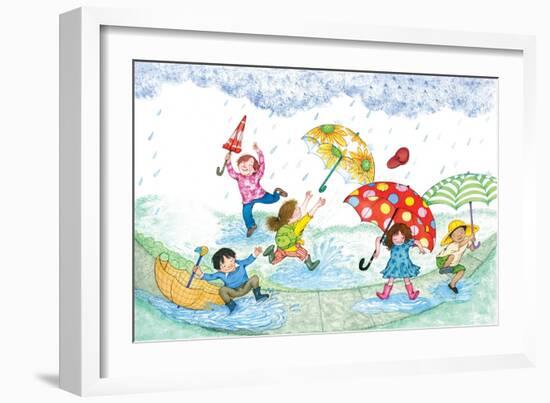 Umbrella Dance - Turtle-Marsha Winborn-Framed Giclee Print