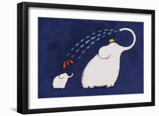 Umbrella Elephant-Carla Martell-Framed Giclee Print