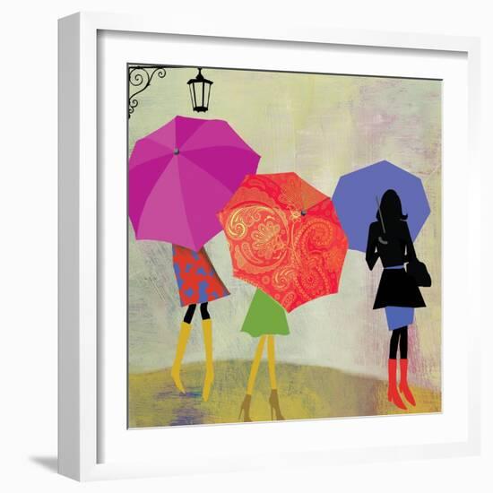 Umbrella Girls-Andrew Michaels-Framed Art Print