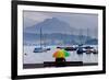 Umbrella On Lake Lucerne-Charles Bowman-Framed Photographic Print