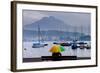 Umbrella On Lake Lucerne-Charles Bowman-Framed Photographic Print