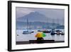 Umbrella On Lake Lucerne-Charles Bowman-Framed Photographic Print