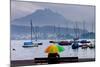 Umbrella On Lake Lucerne-Charles Bowman-Mounted Photographic Print