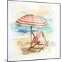 Umbrella on the Beach II-Patricia Pinto-Mounted Premium Giclee Print