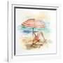 Umbrella on the Beach II-Patricia Pinto-Framed Premium Giclee Print