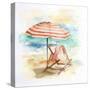 Umbrella on the Beach II-Patricia Pinto-Stretched Canvas