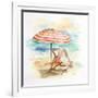 Umbrella on the Beach II-Patricia Pinto-Framed Art Print