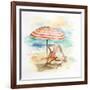 Umbrella on the Beach II-Patricia Pinto-Framed Art Print