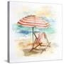 Umbrella on the Beach II-Patricia Pinto-Stretched Canvas