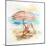 Umbrella on the Beach II-Patricia Pinto-Mounted Art Print