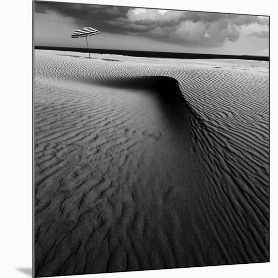 Umbrella On The Beach-Wim Schuurmans-Mounted Giclee Print