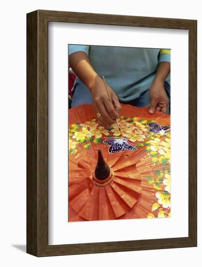 Umbrella Painting, Chiang Mai, Thailand-Dallas and John Heaton-Framed Photographic Print