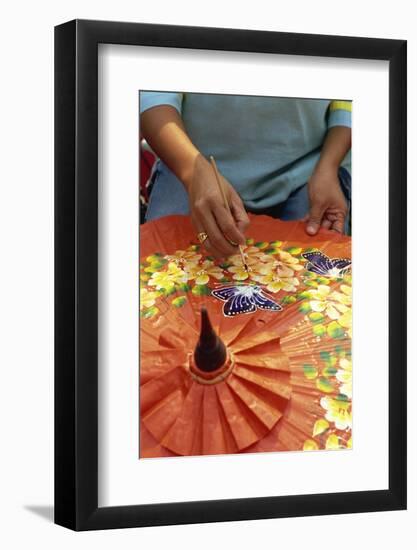 Umbrella Painting, Chiang Mai, Thailand-Dallas and John Heaton-Framed Photographic Print