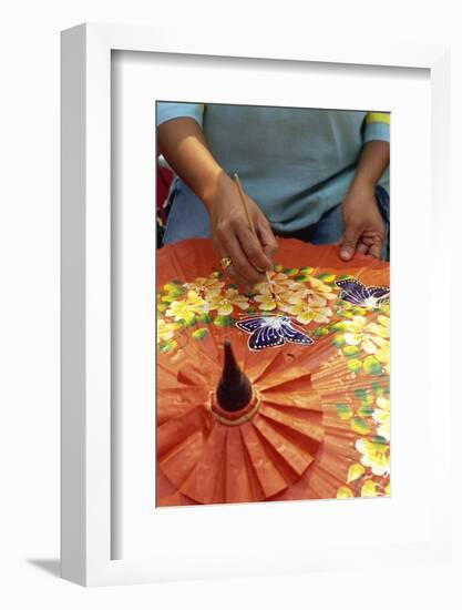 Umbrella Painting, Chiang Mai, Thailand-Dallas and John Heaton-Framed Photographic Print