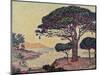 Umbrella Pines at Caroubiers, 1898-Paul Signac-Mounted Giclee Print