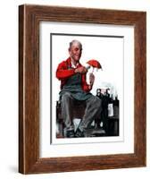 "Umbrella Repair Man,"April 25, 1925-Elbert Mcgran Jackson-Framed Giclee Print