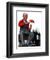 "Umbrella Repair Man,"April 25, 1925-Elbert Mcgran Jackson-Framed Giclee Print