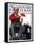 "Umbrella Repair Man," Country Gentleman Cover, April 25, 1925-Elbert Mcgran Jackson-Framed Stretched Canvas