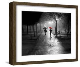 Umbrella Walk-null-Framed Art Print