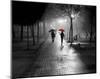 Umbrella Walk-null-Mounted Art Print