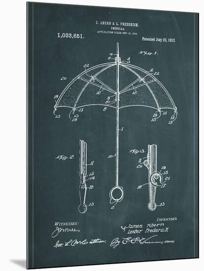 Umbrella-Patent-Mounted Art Print