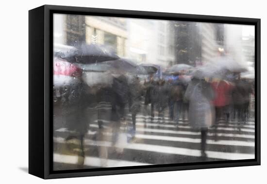 Umbrellas 7-Moises Levy-Framed Stretched Canvas