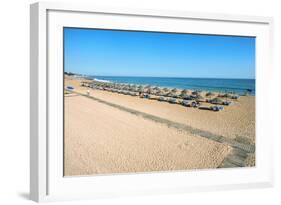 Umbrellas and Beach Chairs, Fisherman's Beach (Praia Dos Barcos), Albufeira-G&M Therin-Weise-Framed Photographic Print