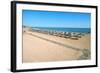 Umbrellas and Beach Chairs, Fisherman's Beach (Praia Dos Barcos), Albufeira-G&M Therin-Weise-Framed Photographic Print