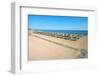 Umbrellas and Beach Chairs, Fisherman's Beach (Praia Dos Barcos), Albufeira-G&M Therin-Weise-Framed Photographic Print