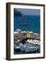 Umbrellas and Chalets on the Pier of a Beach Resort at the Marina Piccola Sorrento Europe-Natalie Tepper-Framed Photo