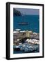 Umbrellas and Chalets on the Pier of a Beach Resort at the Marina Piccola Sorrento Europe-Natalie Tepper-Framed Photo