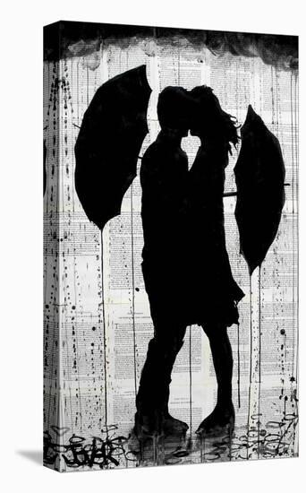 Umbrellas and Love-Loui Jover-Stretched Canvas