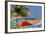 Umbrellas and Shade at Castaway Cay, Bahamas, Caribbean-Kymri Wilt-Framed Photographic Print