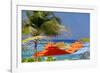 Umbrellas and Shade at Castaway Cay, Bahamas, Caribbean-Kymri Wilt-Framed Photographic Print