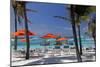 Umbrellas and Shade at Castaway Cay, Bahamas, Caribbean-Kymri Wilt-Mounted Photographic Print