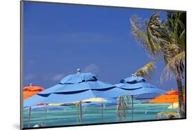 Umbrellas and Shade at Castaway Cay, Bahamas, Caribbean-Kymri Wilt-Mounted Photographic Print