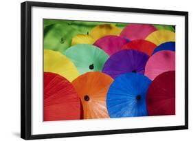 Umbrellas at Borsang Handicraft Village, Chiang Mai, Thailand, Southeast Asia, Asia-null-Framed Photographic Print