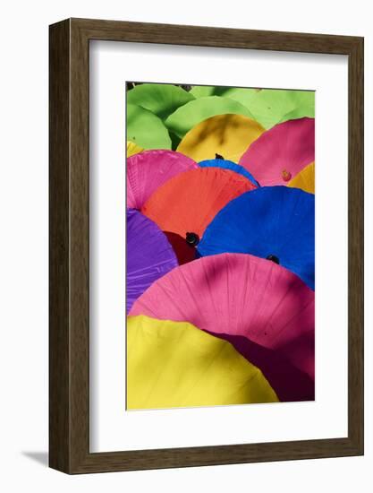 Umbrellas at Borsang Handicraft Village, Chiang Mai, Thailand, Southeast Asia, Asia-null-Framed Photographic Print