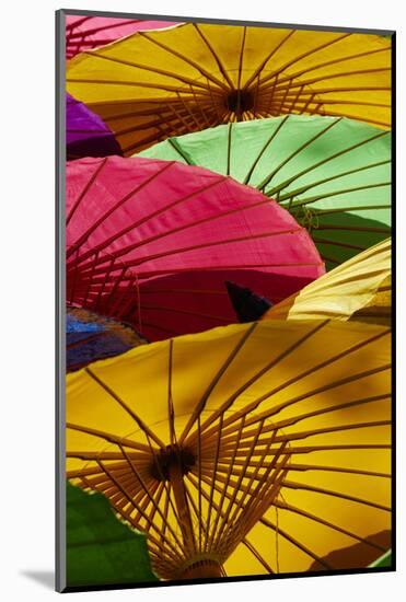 Umbrellas at Borsang Handicraft Village, Chiang Mai, Thailand, Southeast Asia, Asia-null-Mounted Photographic Print